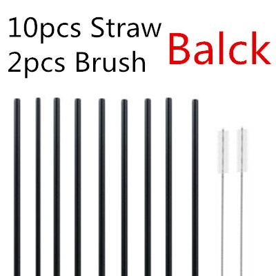 4/10PC Special Fine Curved Glass Straight Bend  Drinking Glass Straws Reusable Eco-friendly With Cleaning Brush