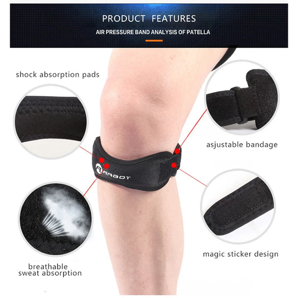 1 Piece Knee Patellar Tendon Knee Support Strape Brace Adjustable Shock Absorption Compression Knee Pad Sleeve for Basketball