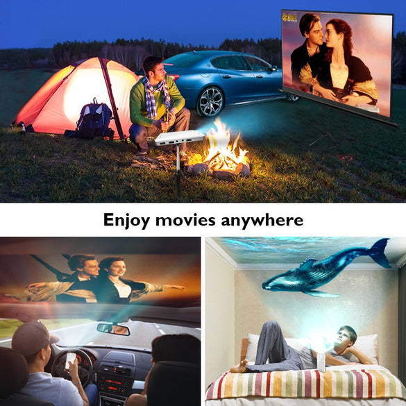 CRENOVA 2019 Newest Mini Projector X2 With Android 7.1OS WIFI Bluetooth (2G+16G), Support 4K Video Portable 3D Projector Beamer