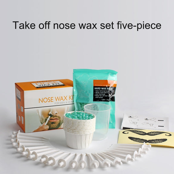 Professional Hair Removal Wax Portable Men's Women Wax Kit Nose Hair Removal Wax Safety Nose Hair Trimmer Beauty Tools