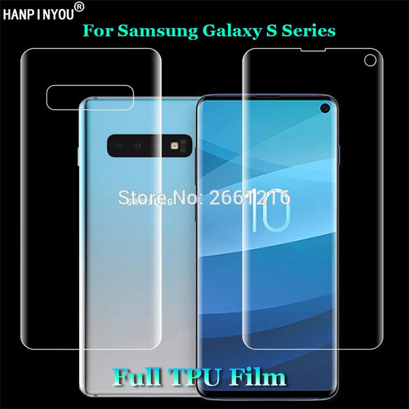 For Samsung Galaxy S20 Ultra S10 S9 S8 Plus 5G S10e Front Back Full Cover Clear Matte Soft TPU Hydrogel Film Screen Protector