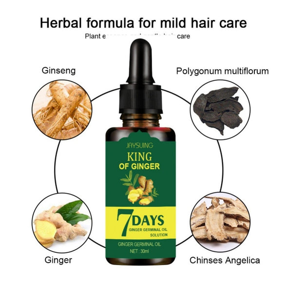 7 Days Ginger Essence Hairdressing Hairs Mask Hair Essential Oil Hair Care Oil Essential Oil Dry and Damaged Hairs Nutrition