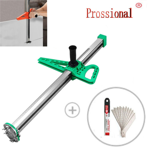 New Woodworking Stainless Steel Manual Gypsum Board Cutting Artifact Roller Type Hand Push Drywall Cutting Tools