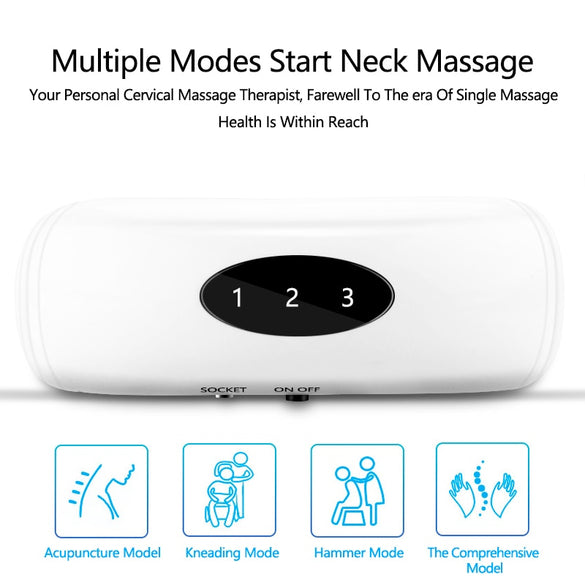 Electric Neck Massager & Pulse Back 6 Modes Power Control Far Infrared Heating Pain Relief Tool Health Care Relaxation Machine