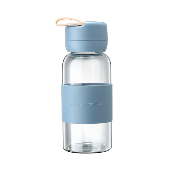 Hot Selling Glass Sport Water Bottle With Silicone Sleeve Fruit Tea Milk Coffee Summer Bottles For Water Tumbler Drinking Glass