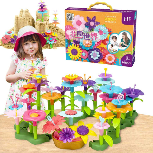 148pcs Building toys Bouquet Floral Arrangement block Playset - Construction Toys For girl,Creative Fine Development Chirldren G