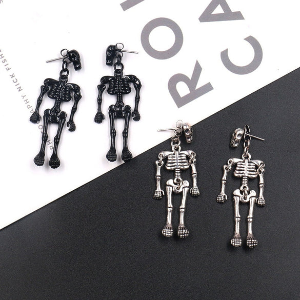 Fashion Creativity Skeleton Dangle Earrings 2020 New Design Vintage Punk Skull Robot Earring For Women Men Halloween Jewelry