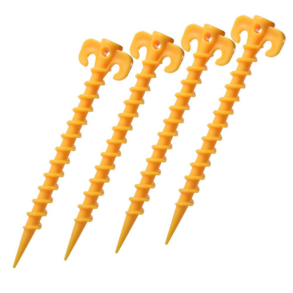 10pcs Tent Nails Outdoor Camping Trip Tent Peg Ground Nails Screw Nail Stakes Pegs Plastic Sand Pegs Trip Beach Tent Stakes Pegs