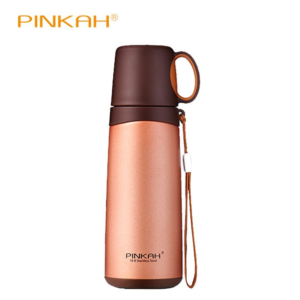 PINKAH Thermos Bottle 420ml 520ml Stainless Steel Vacuum Flask Travel Coffee Thermo Mug School Insulated Bottle Home Thermo Cup
