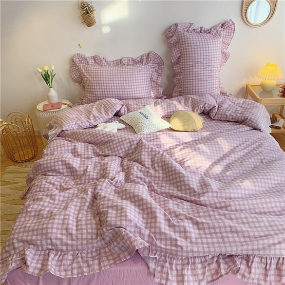 Cotton Bedding Sets Bed Cotton Duvet Flat Sheet Summer Bedding Set King Size Bed Set  Duvet Cover Bedspread Flat Sheet Pillowcas