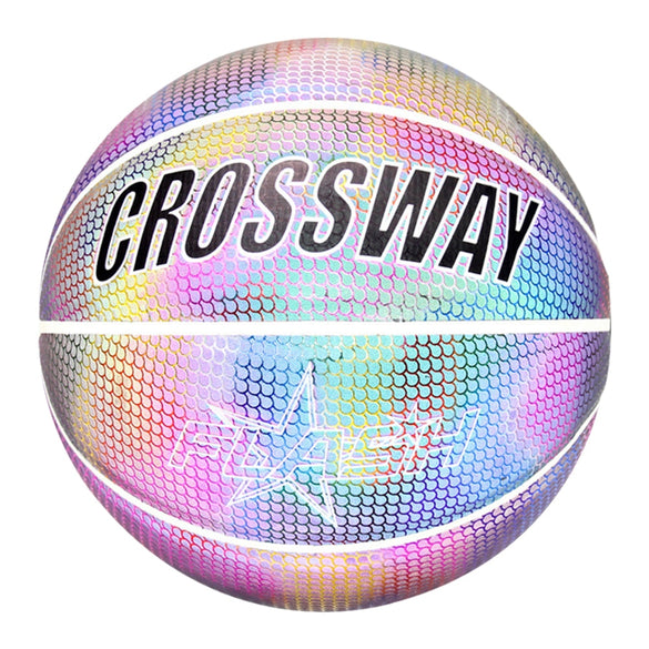 Luminous Basketball Sports Synthetic Court Personalized cement floor Holographic Basketball Birthday Present Glowing Basketball
