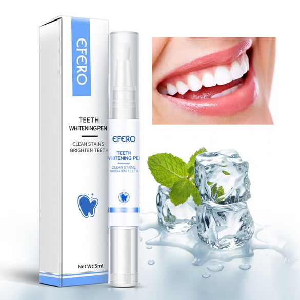 EFERO White Teeth Whitening Pen Tooth Gel Whitener Bleach Remove Plaque Stains Dental Tools Oral Hygiene Teeth Cleaning Serum