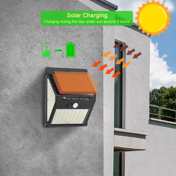 LED Solar Light Outdoor Solar Lamp PIR Motion Sensor Wall Light Waterproof Solar Powered Sunlight for Garden Decoration