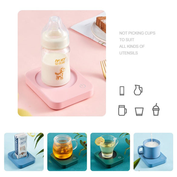 New Smart Thermostatic Coaster Cup Heater for Coffee Milk Tea Cocoa Water Juice Office Home Mug Constant Temperature Warmer Pad