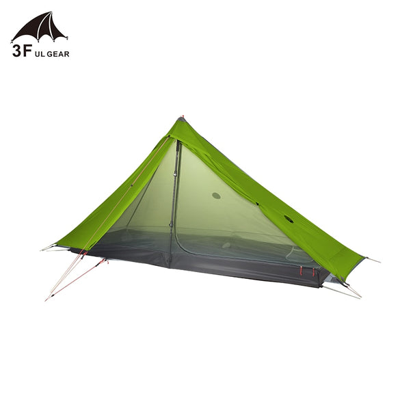3F UL GEAR Lanshan 1 pro Tent Oudoor 1 Person Ultralight Camping Tent 3 Season Professional 20D Silnylon Rodless Tent