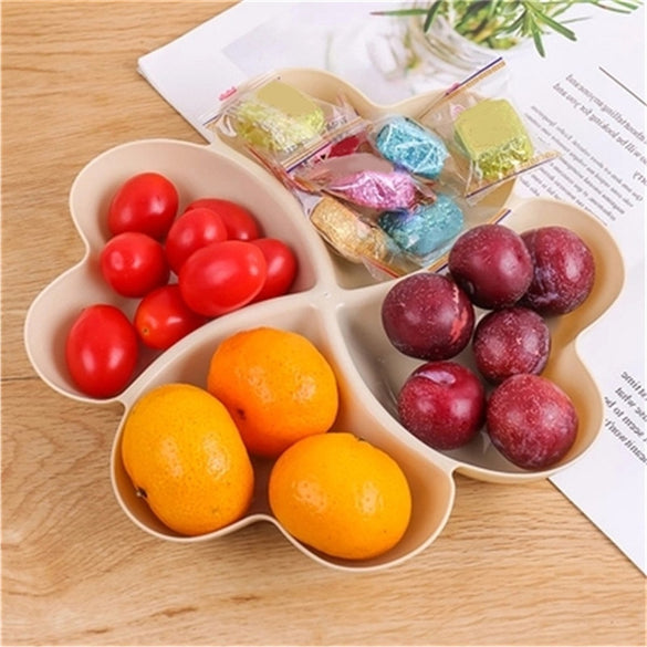 VOGVIGO Heart Shaped Fruit Platter Creative Plates Storage Box Dried Fruit Snack Plates Divided Candy Dessert Plate Container