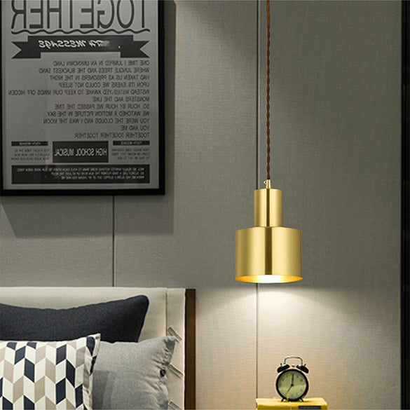 Nordic Gold bronze pendant light postmodern minimalist lamp light  pendant lamps antique lamp lights metal cord pendant lighting