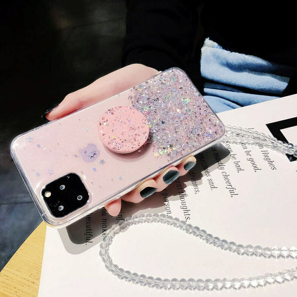 Bling Glitter Case For iPhone 11 Pro Max XR XS Max 6s 6 7 8 Plus For Samsung Galaxy S20 S8 S9 S10 With Stand Holder Phone Cases