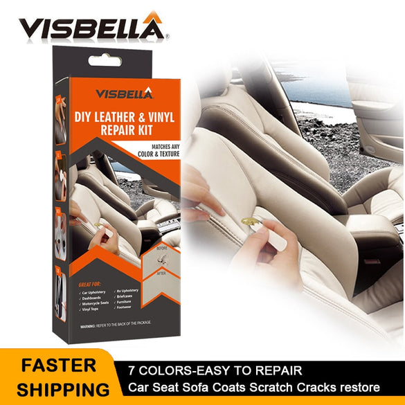 Visbella Liquid Skin DIY Leather Vinyl Repair Kit Seat Sofa Coats Hole Crack Rip Auto Car Care repair kit Leather Restore Tools