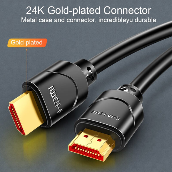 SAMZHE 4K HDMI 50/60Hz HDMI 2.0 Cable to Slim HDMI Cable for PS3 Projector HD LCD Apple Laptop TV Computer Cables