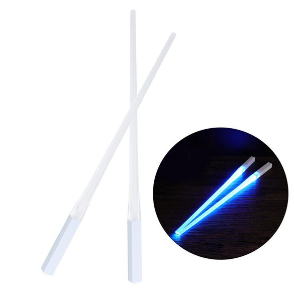 1 Pair of LED Lightsaber Chopsticks Light Up Durable Lightweight Portable BPA Free and Food Safe Tableware Kitchen Tools