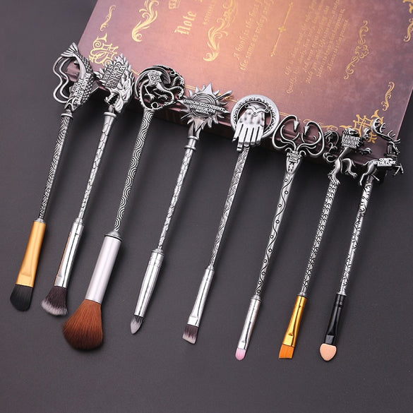 5 Colors Movie Series Makeup Brush Set Soft Synthetic Collection Kit with Powder Contour Eyeshadow Eyebrow Lips Brushes
