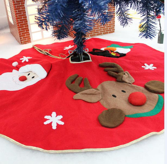1pc White Plush Christmas Tree Skirts Fur Carpet Merry Christmas Decoration for Home Natal Natal Tree Skirts New Year Decoration