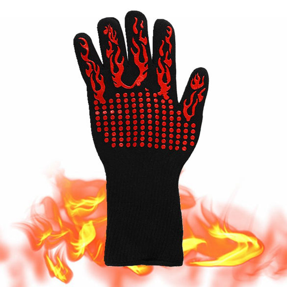 1PCS BBQ Glove 300-500 Centigrade Extreme Heat Resistant Silicone microwave kitchen Gloves Cooking Grill Oven Mitts Gloves