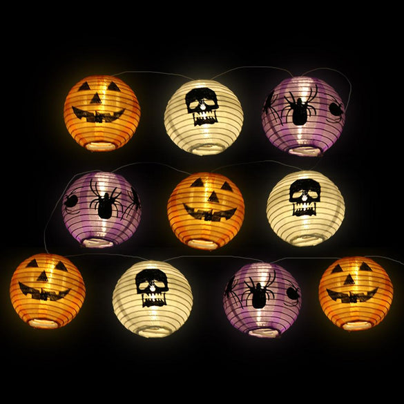 OurWarm Halloween DIY Decoration Festival Lantern Pumpkin String Lights Halloween Ghost Inflatables Decoration for Home