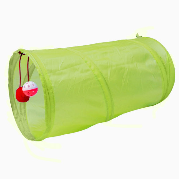 Cat Tunnel Toy Funny Pet 2 Holes Play Tubes Balls Collapsible Crinkle Kitten Toys Puppy Ferrets Rabbit Play Dog Tunnel Tubes