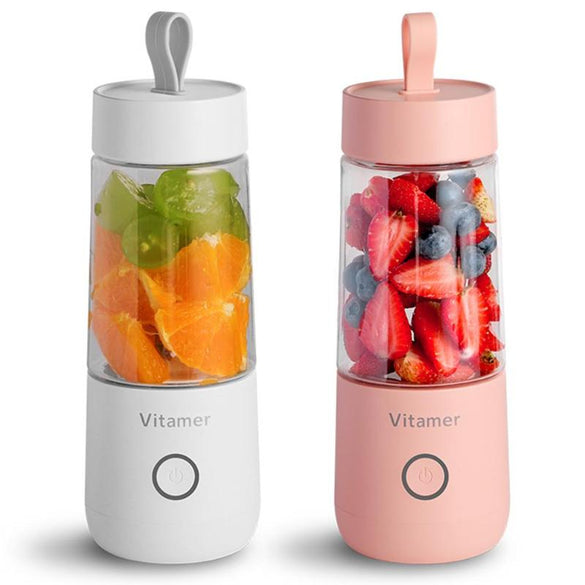 350ml Mini Portable Electric Fruit Juicer USB Rechargeable Smoothie Maker Blender Machine Sports Bottle Juicing Cup Dropshipping