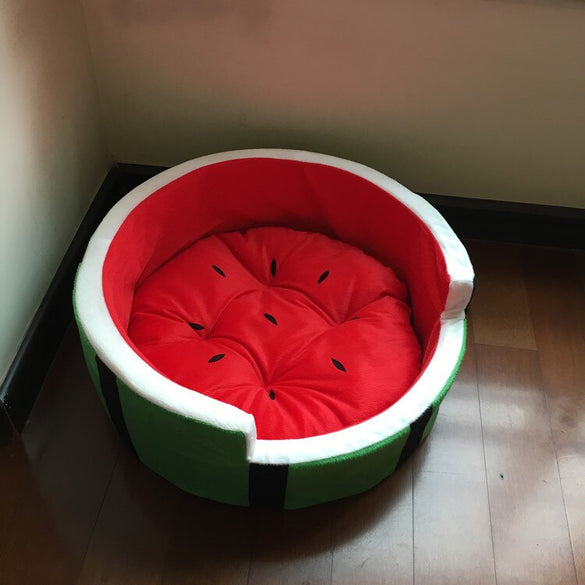 1 PCS  3 size pet cat bed dog fruit  cute kennel house warm watermelon modeling mattress sofa         AP11151631