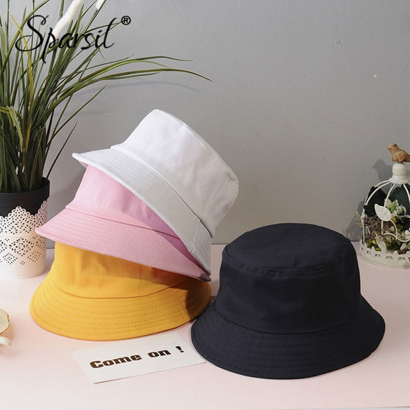 Sparsil Unisex Summer Foldable Bucket Hat Women Outdoor Sunscreen Cotton Fishing Hunting Cap Men Basin Chapeau Sun Prevent Hats