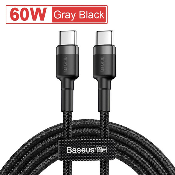 Baseus USB C to USB Type C Cable for Xiaomi Redmi Note 8 Pro Quick Charge 4.0 PD 100W Fast Charging for MacBook Pro Charge Cable
