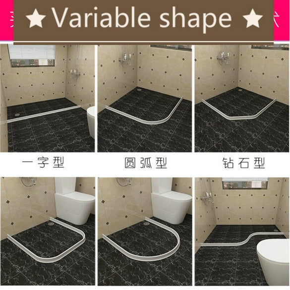 NarwalDate Bathroom Water Stopper Flood Barrier Rubber Dam Silicon Water Blocker Dry and Wet Separation Home Improve Dropshiping