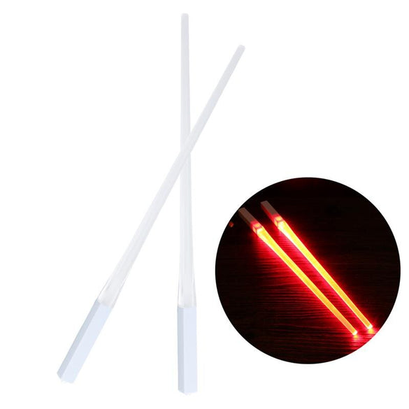 1 Pair of LED Lightsaber Chopsticks Light Up Durable Lightweight Portable BPA Free and Food Safe Tableware Kitchen Tools