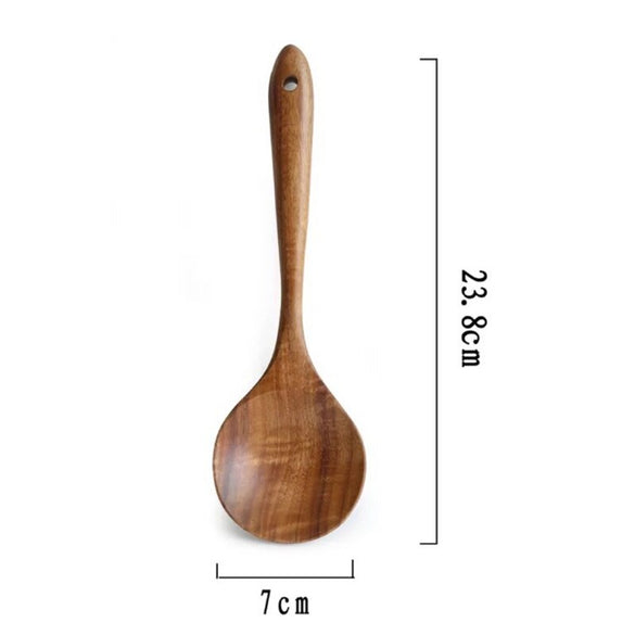 Hot Sale Lot Wooden Spoon Bamboo Kitchen Cooking Utensil Tool Soup Teaspoon Catering Kids Spoon kitchenware for Rice Soup