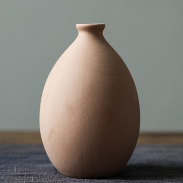 Minimalist Nordic Home Decoration Plain Vase Ceramic Art Chinese Vases Ancient For Flowers Rustic Elegant Simple Porcelain
