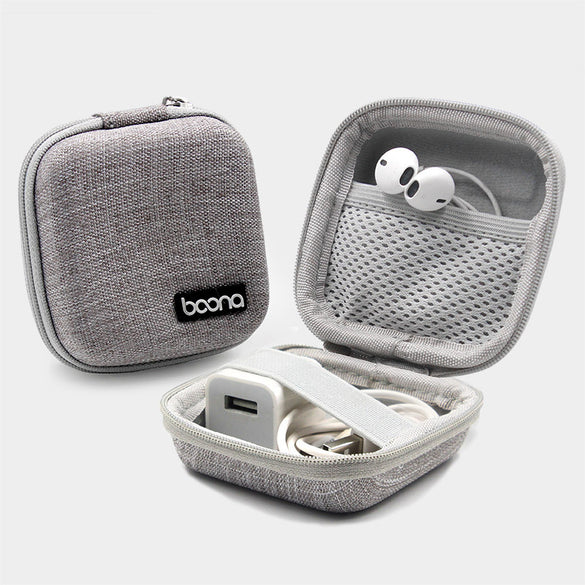 Mini Headphone Case Bag Portable Earphone Earbuds Box Storage for Memory Card Headset USB Cable Charger Organizer