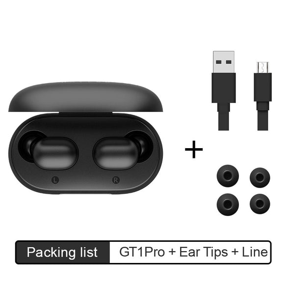 Haylou GT1 Pro Long Battery HD Stereo TWS Bluetooth Earphones, Touch Control  Wireless Headphones With Dual Mic Noise Isolation (Black)