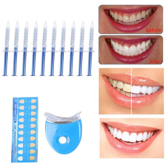 Teeth whitening 44% Peroxide Dental Bleaching System Gel Kit Bright Teeth Whitener Dental Equipment 10/6/4/3pc with Led lights