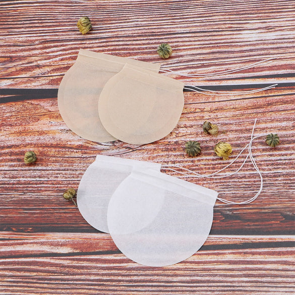 100 Pcs/Lot Round Tea Bags Empty Scented Tea Filter Bag With String Tie Heal Seal Paper Teabags For Herb Loose Tea Disposable