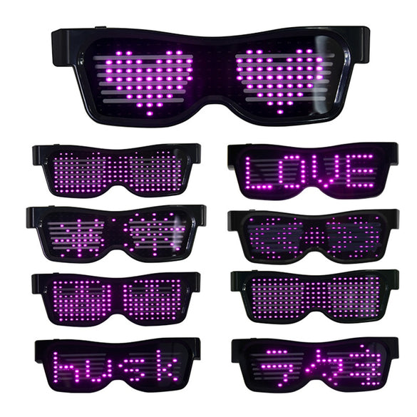 Magic Bluetooth LED Party Glasses APP Control Luminous Glasses EMD DJ Electric Syllables Glow Party Supplies Drop Shipping