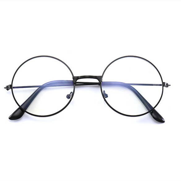 Vintage Round Metal Frame Blue Light Blocking Personality College Style Clear Lens Eye Glasses Eye Protection Mobile Phone Game