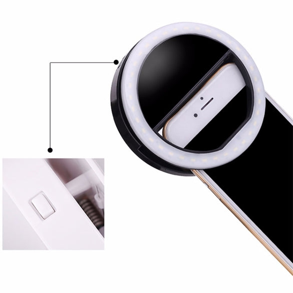 36 LED Selfie Ring Light For iPhone For Xiaomi For Samsung Huawei Portable Flash Camera Phone Case Cover Photography Enhancing