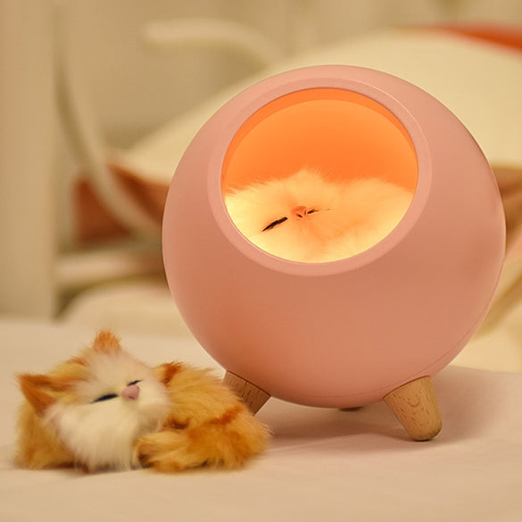 Dropshipping LED Night Lamp Decorate Desk Light Battery Dream Cat Holiday Creative Rechargable Bulb for Baby Dedroom Luminar