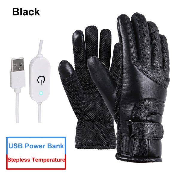 Unisex Electric Heated Glove Waterproof Moto Touch Screen Battery Powered Thermal Winter Motorcycle Racing Fishing Skiing Gloves
