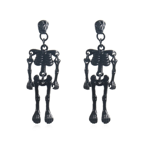 Fashion Creativity Skeleton Dangle Earrings 2020 New Design Vintage Punk Skull Robot Earring For Women Men Halloween Jewelry