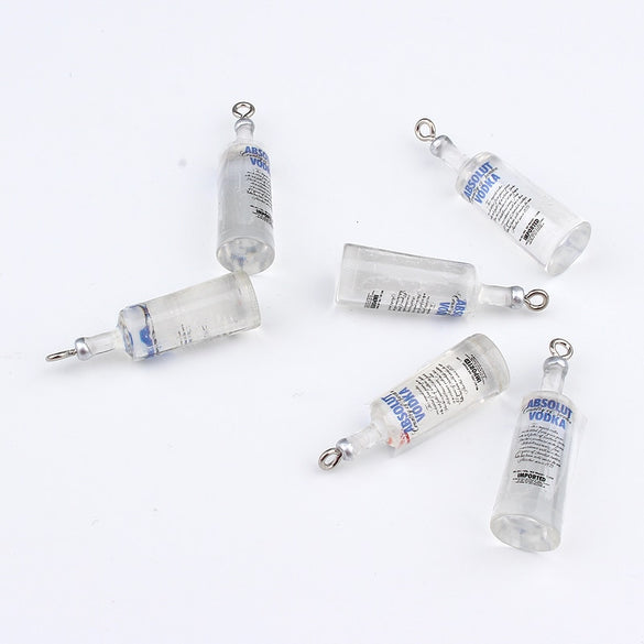 10pcs 30x10mm Water Bottle Charms Resin Earring Findings 3D Phone Case Key Chain Necklace Pendant DIY Decoration Jewelry Make