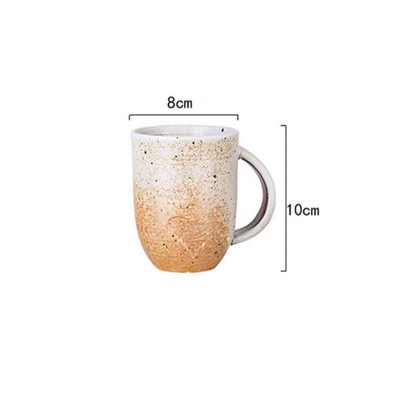 ANTOWALL Retro Style Hand-Painted Mug Coffee Milk Mug with Saucer Breakfast Mug